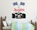 Racing Themed Personalized Name Decal